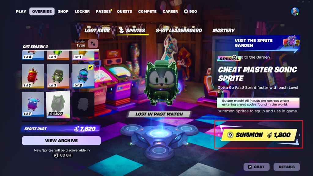 Summon Lost Sprite in Fortnite