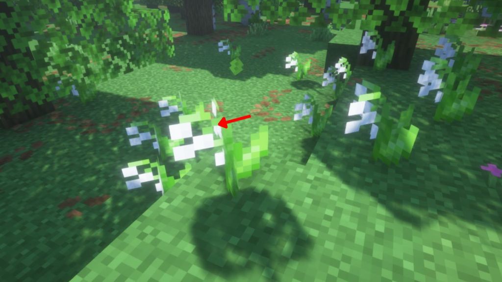 Use Lily of the Valley flower to get White Dye in Minecraft