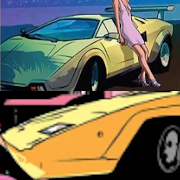 Yellow car in GTA vice city cover