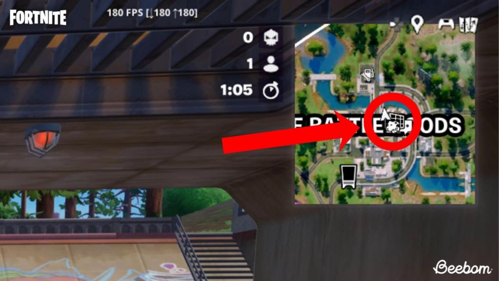 Battlewoods John Wick's dog location in Fortnite
