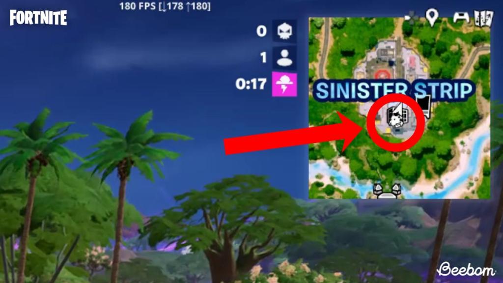 Sinister Strip John Wick's dog location in Fortnite