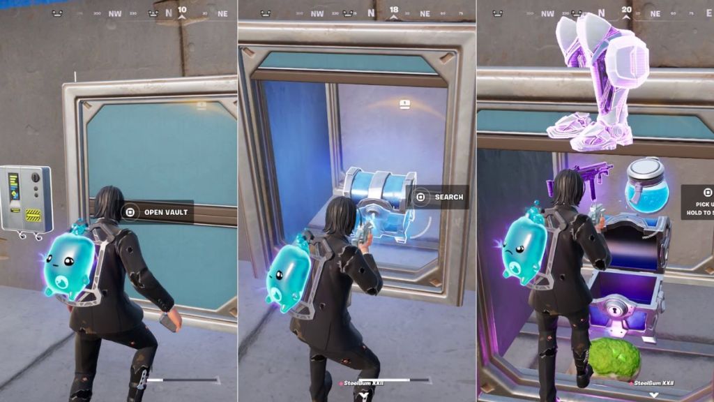 Abrindo o Cofre do Túnel no Fortnite