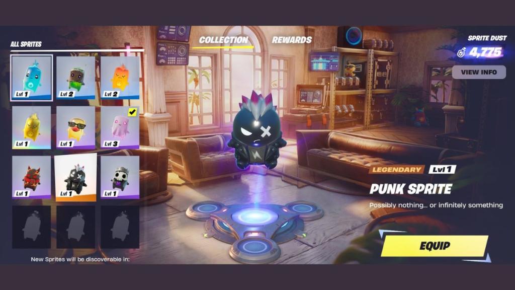 Punk Sprite Menu in Fortnite