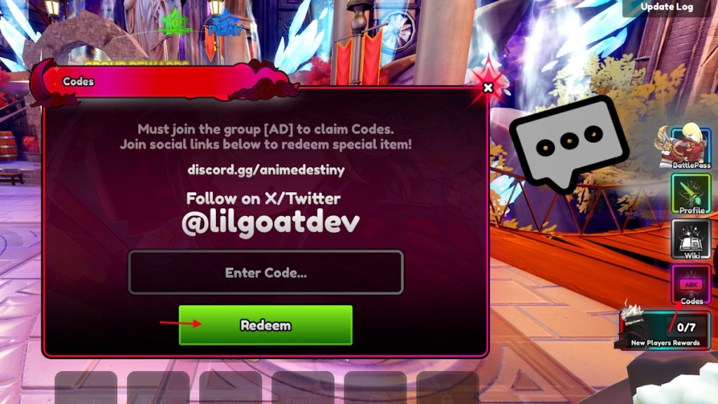 redeem anime destiny codes