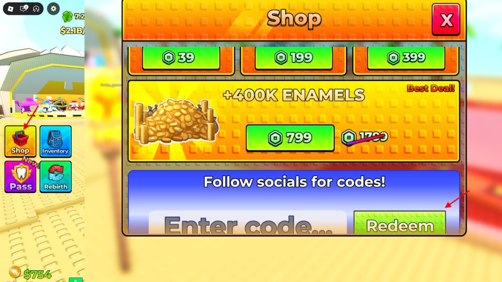 redeem cavity crushers codes