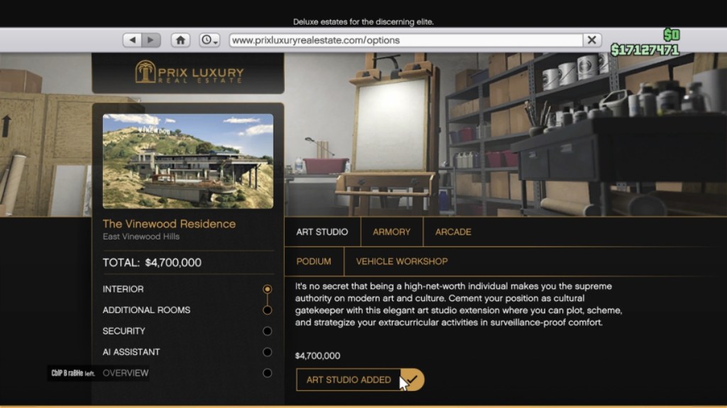 Purchasing Mansion in GTA Online