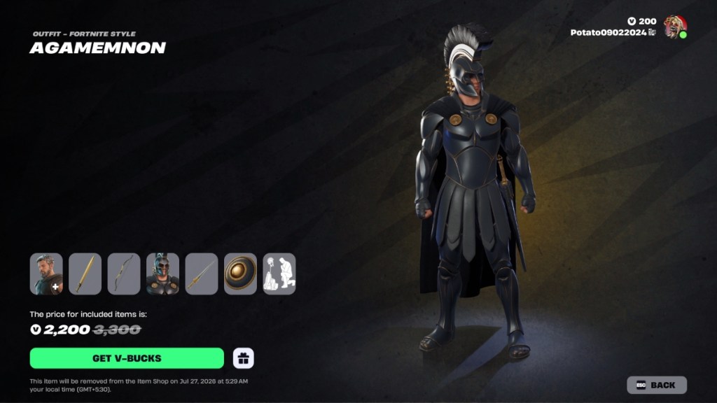 Agamemnon Fortnite Skin