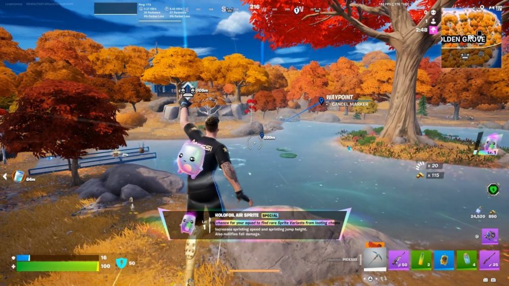Air Sprite in Fortnite Increases Jump Height Sprint Speed And Nullifies Fall Damage