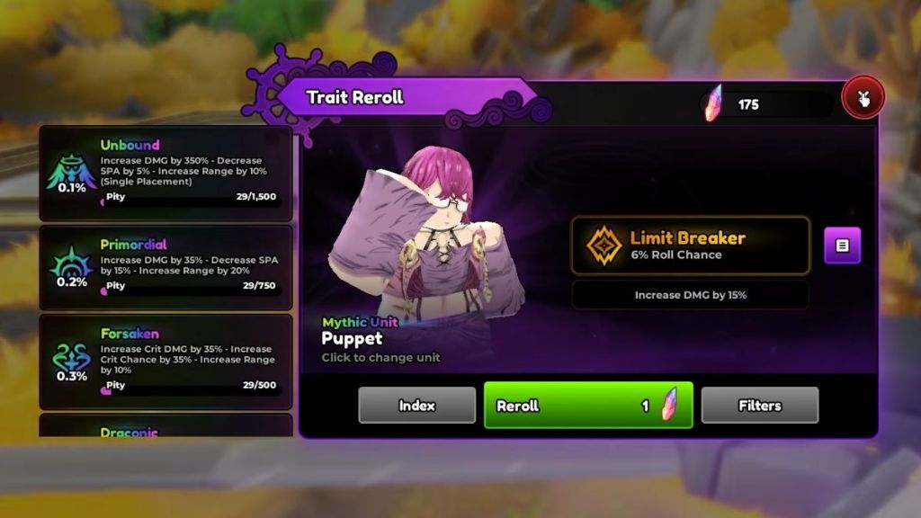 Anime Expeditions Trait Rerolls