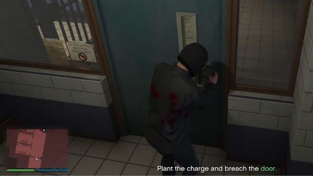 Breaching the door of Mission Row Police Station