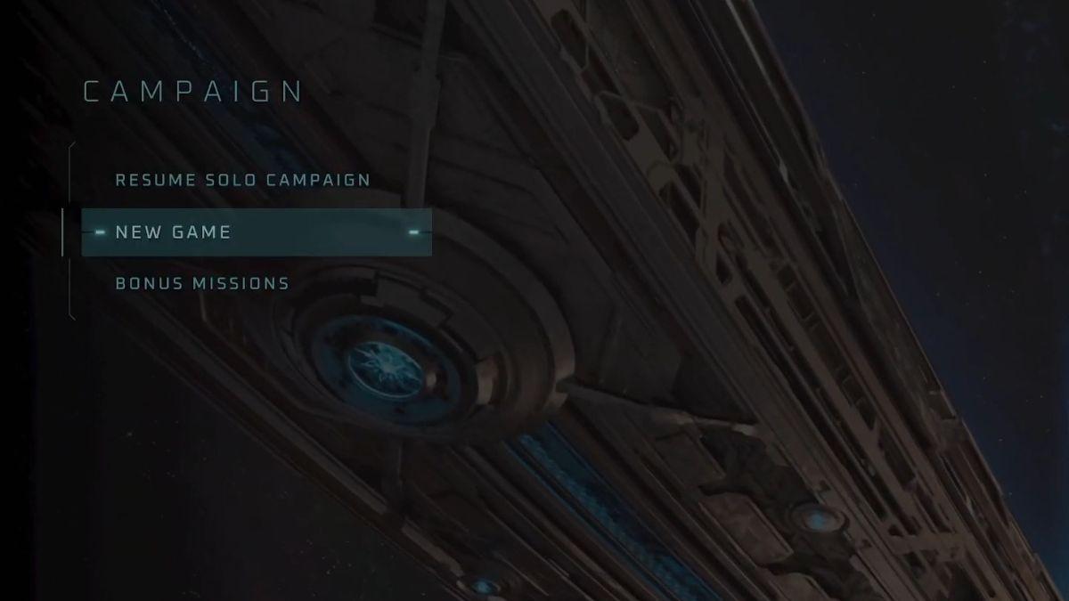 Menú de campaña en Halo Campaign Evolved
