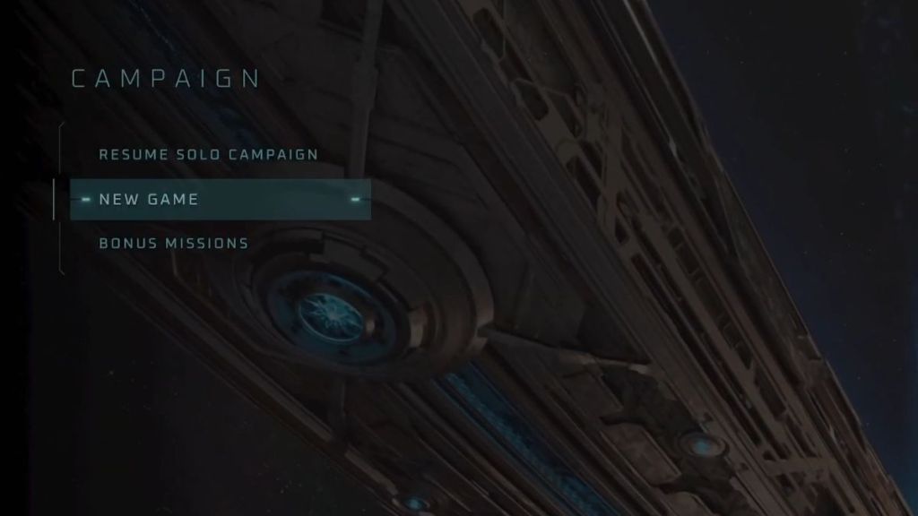 Campaign Menu in Halo Campaign Evolved