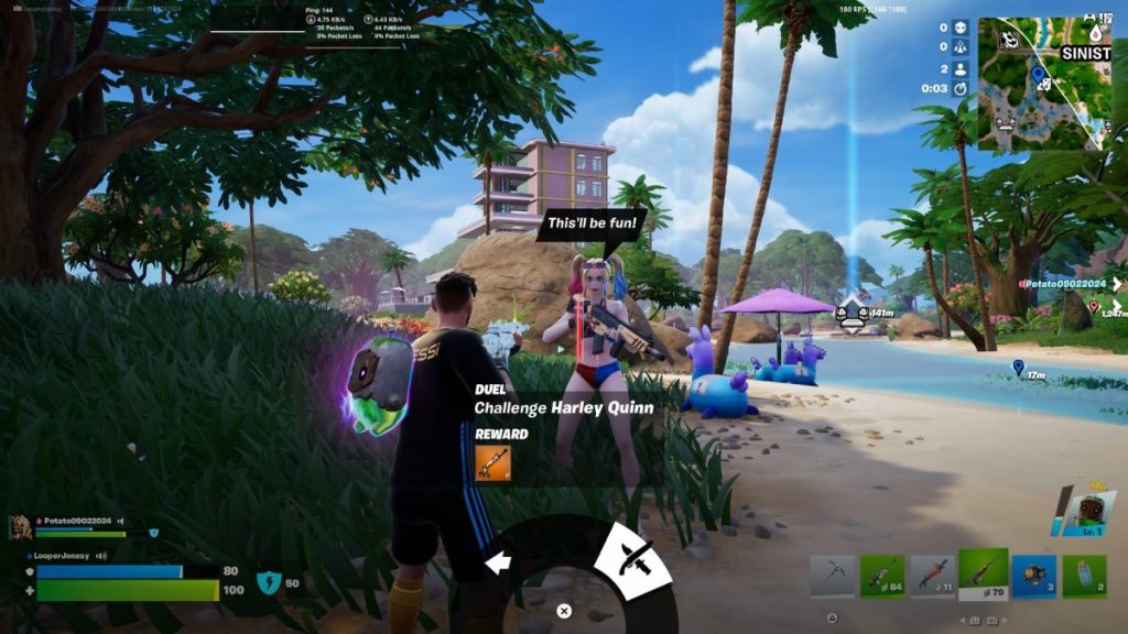 Challenge Harley Quinn To Duel In Fortnite