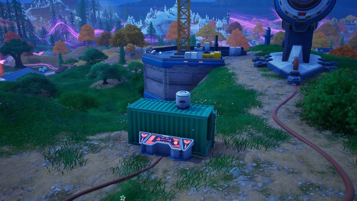Close-Up Of Green Cargo Container With Missing Audio Log In Fortnite