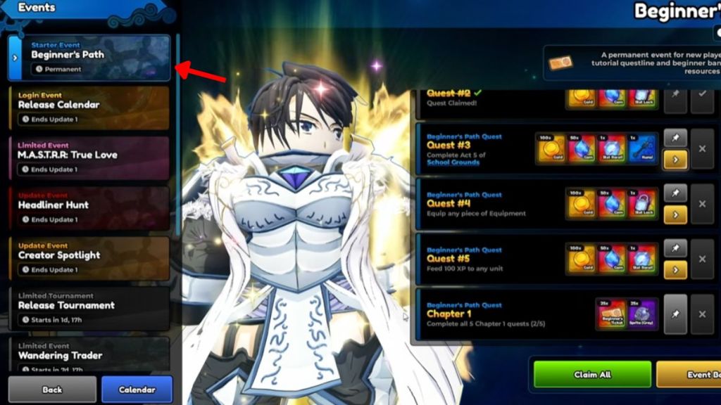 Complete the Beginner Path in Anime Expeditions