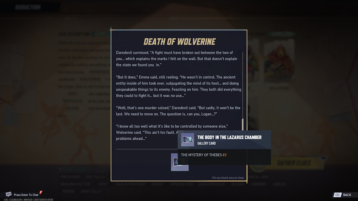 Death of Wolverine mystery reward