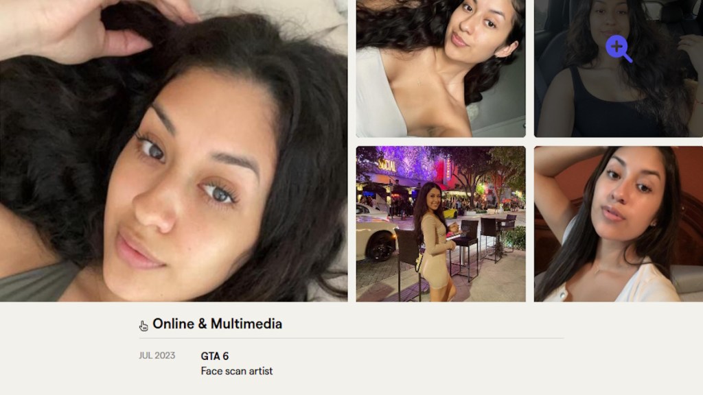 Destiny Mendoza GTA 6 face scan artist