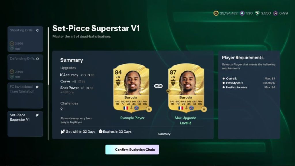 EA FC 27 evolution upgrades