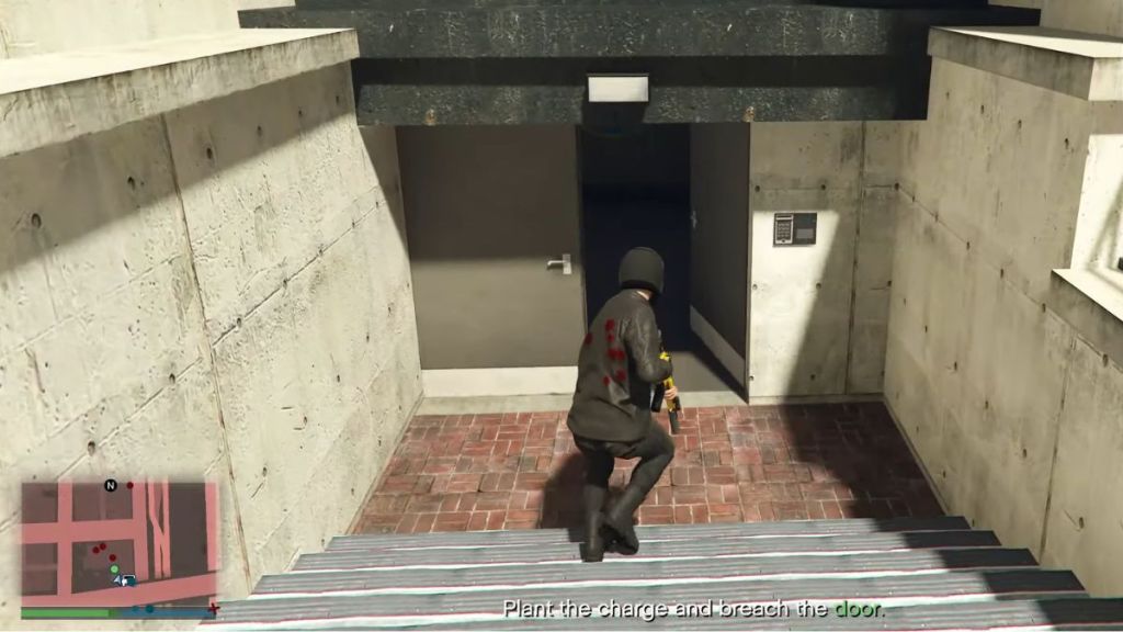 Entering the Mission Row Police Station in GTA Online