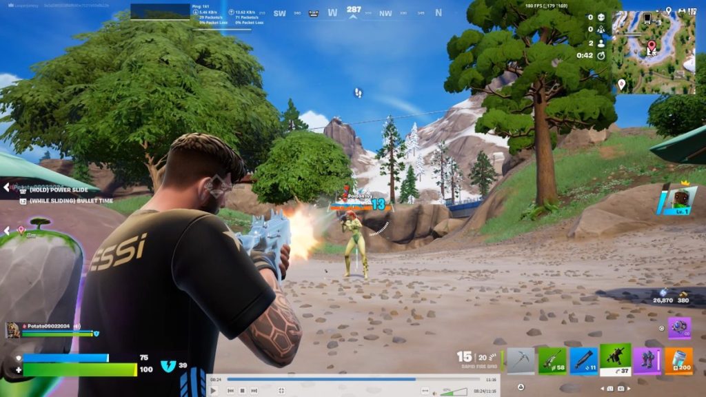 Fighting Poison Ivy in Fortnite