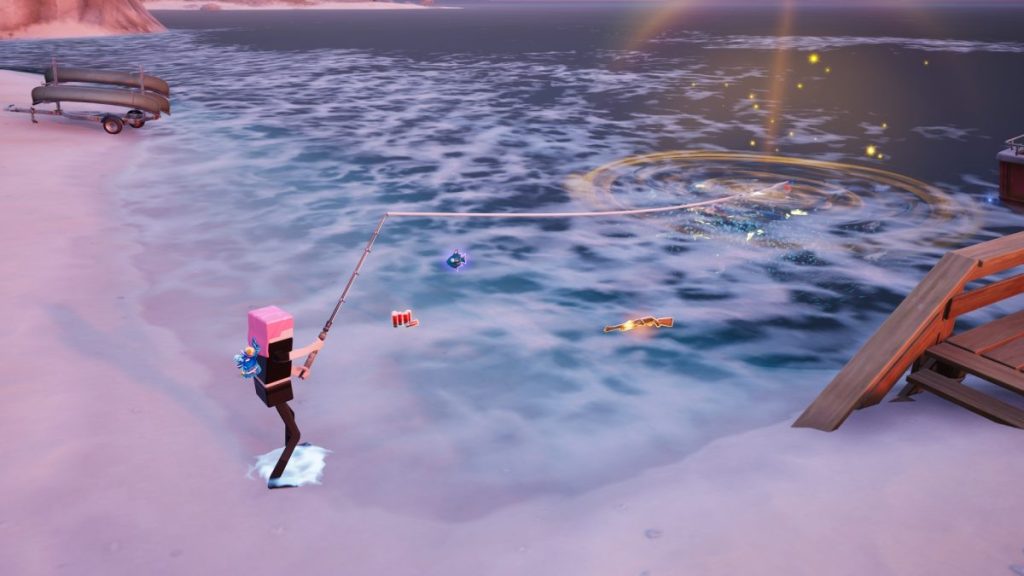 Fishing for loot in Fortnite