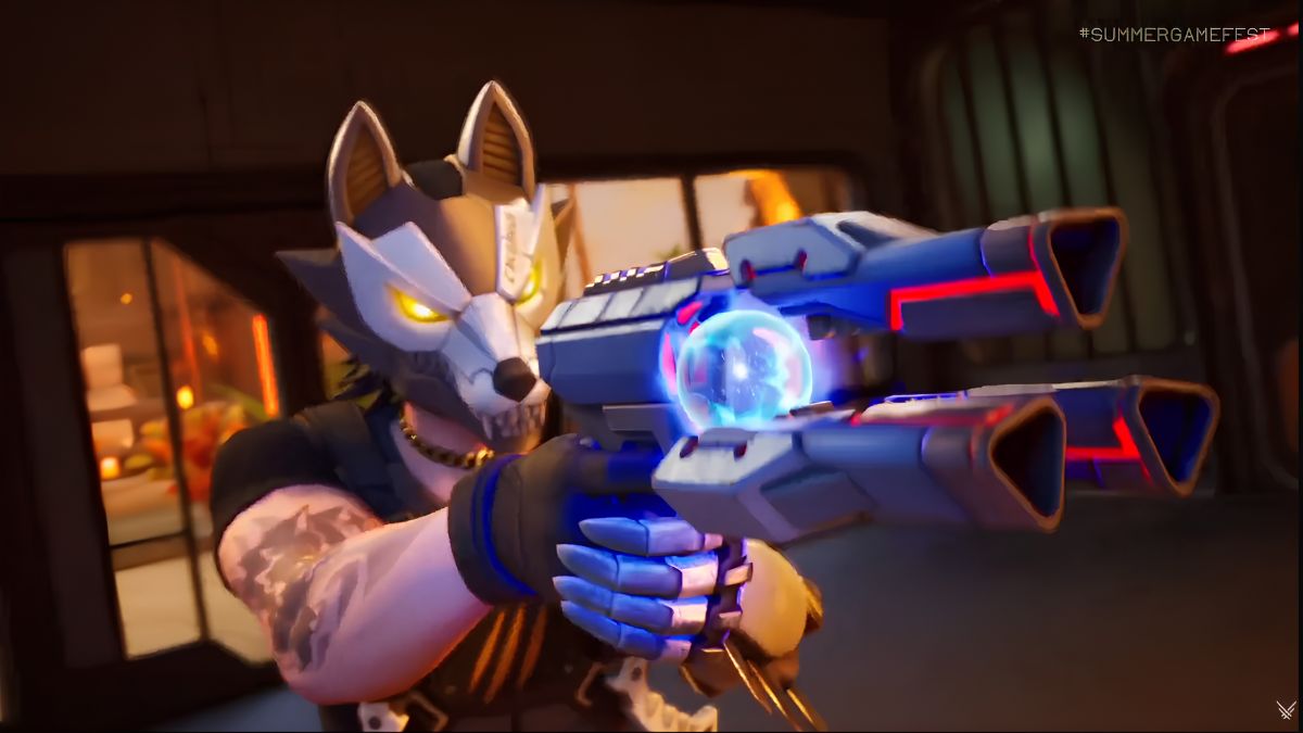 Wolfe holding the Bank Shot Pistol in Fortnite Chapter 7 Season 3