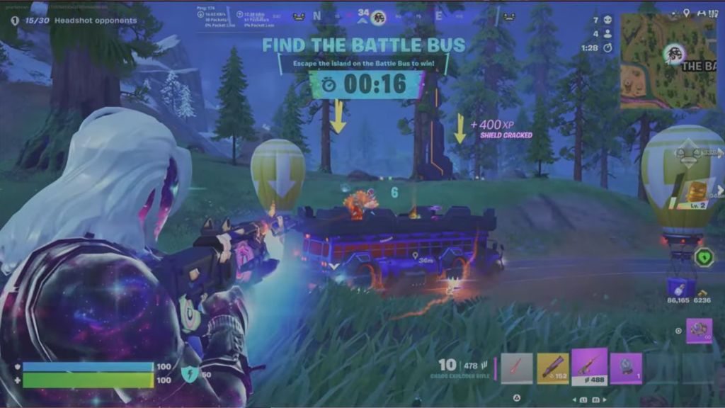 Fortnite Battle Bus Victory Royale Fighting enemies