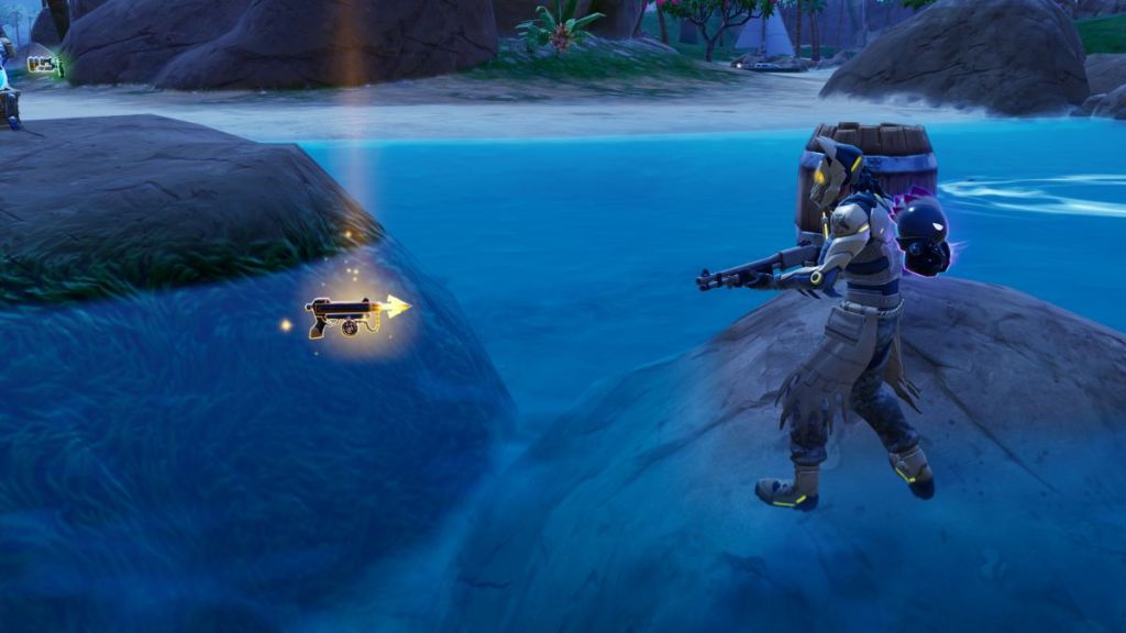 Enhanced Harpoon Gun in the water in Fortnite Chapter 7 Season 3