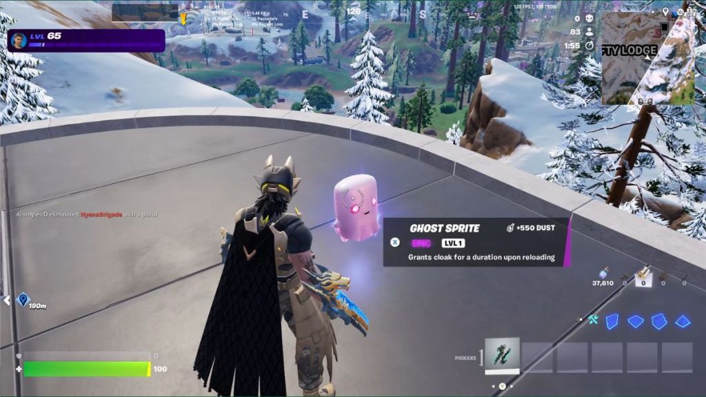 Ghost Sprite next to a player in Fortnite Chapter 7 Season 3
