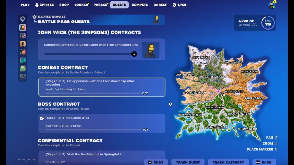 Fortnite John Wick Simpsons Skin Style Quests