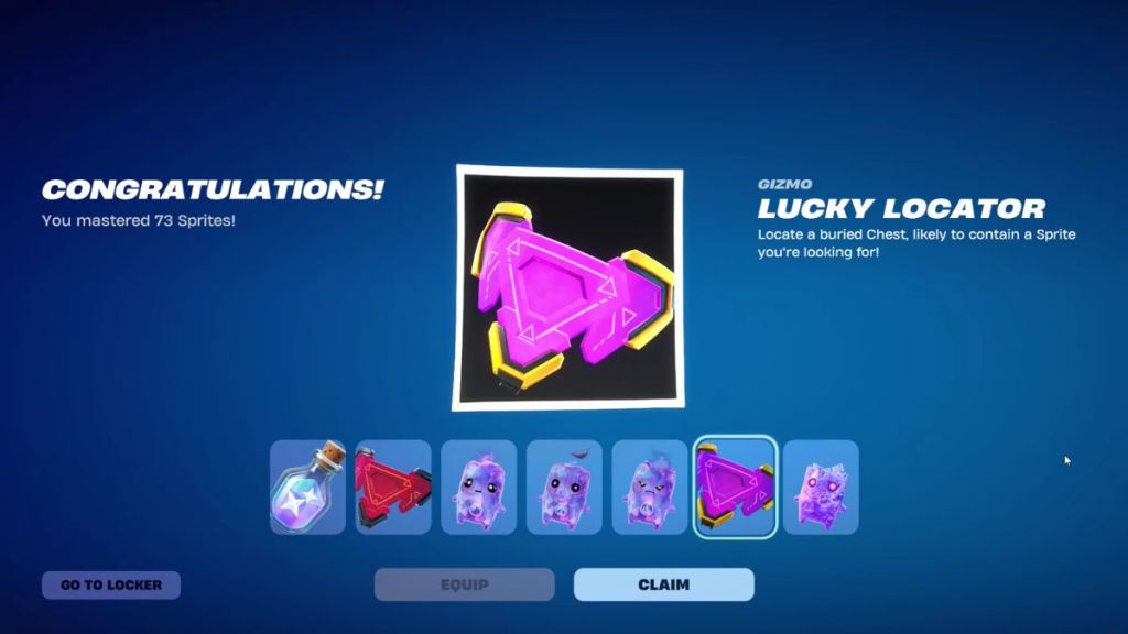 Fortnite Lucky Locator in the lobby