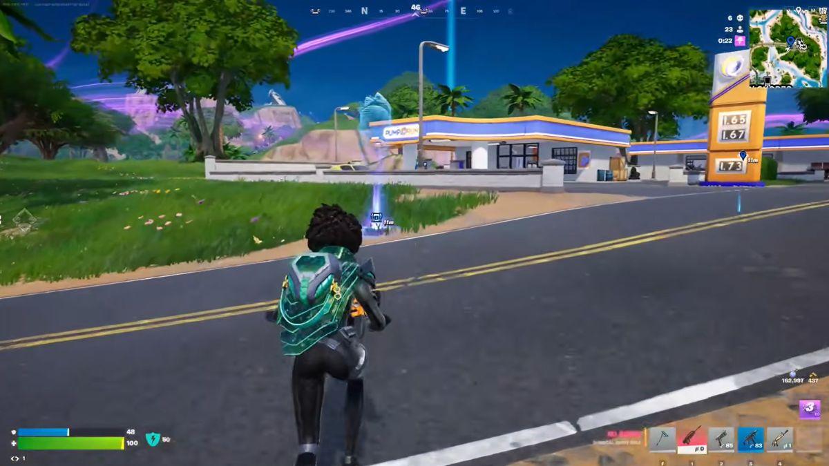 Fortnite Sprite Locator buried Sprite Chest with hologram