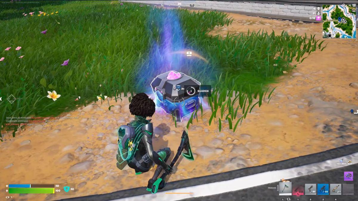 Searching Sprite Chest in Fortnite
