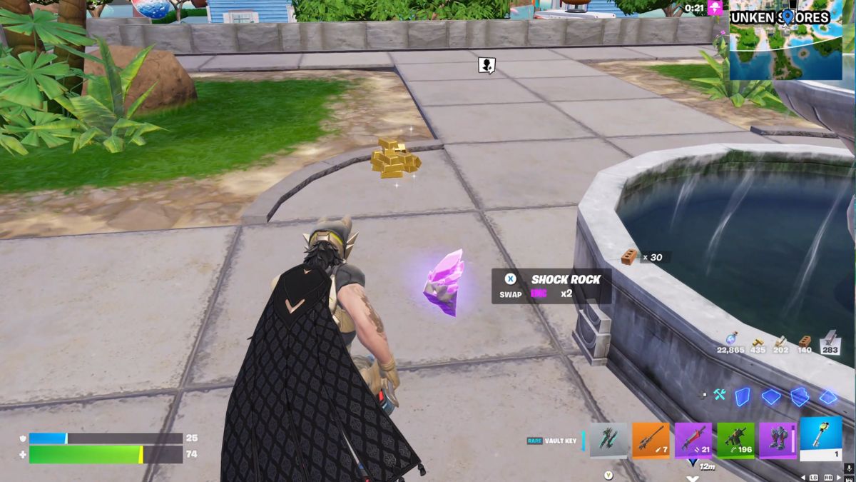 Shock Rocks obtenidas del pozo de los deseos de Fortnite