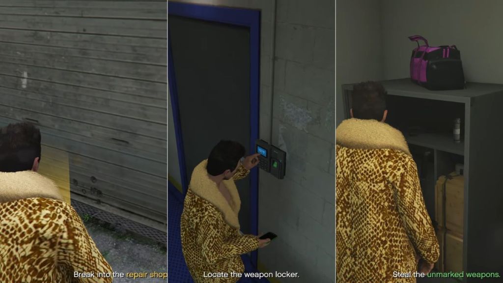Obtener las armas sin marcar dentro del taller de reparación en GTA Online