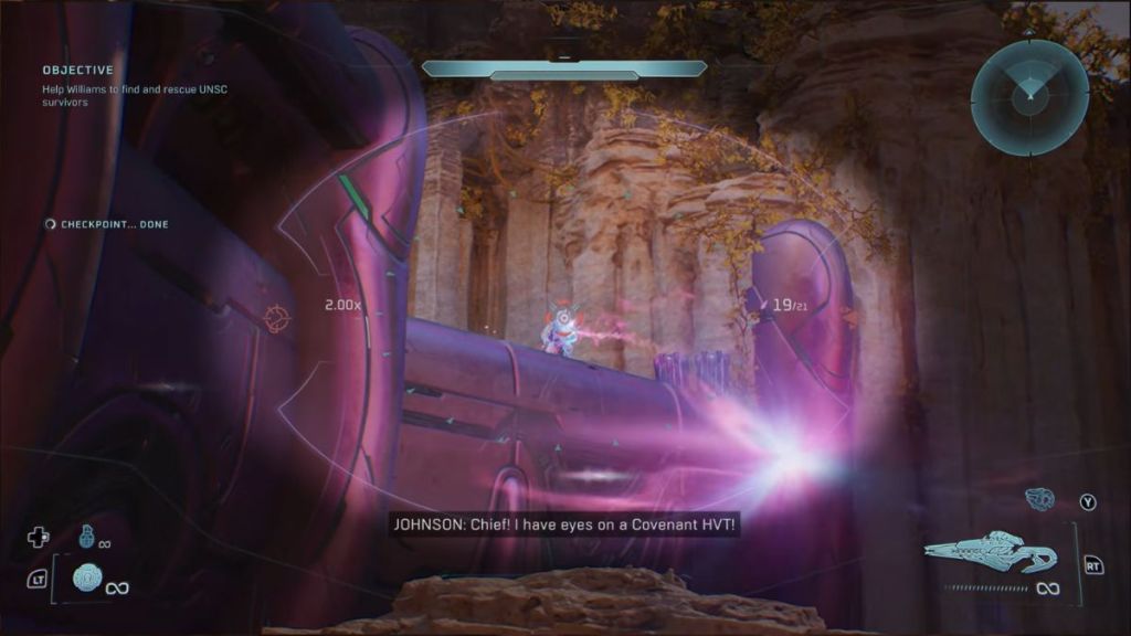 Shooting at HVT in Halo Campaign Evolved
