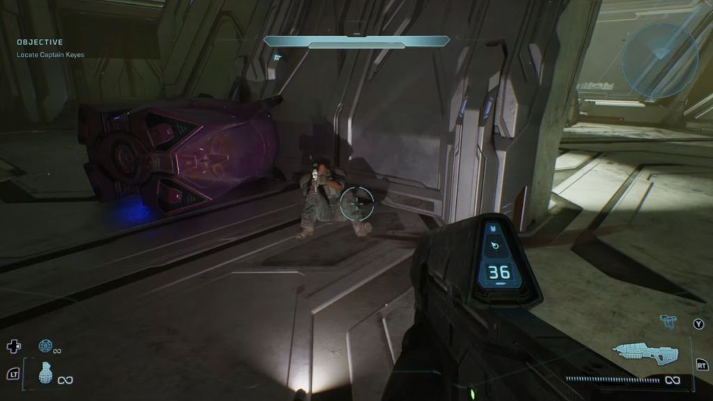 Scared marine in Halo Campaign Evolved
