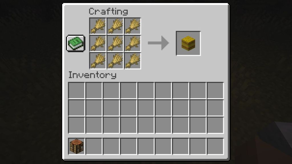 Hay Bale Crafting Recipe Minecraft
