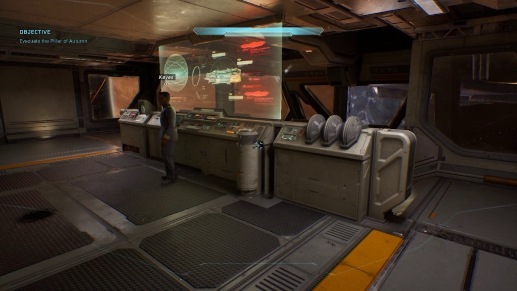 Head to the bridge after talking with Captain Keyes in Halo Campaign Evolved