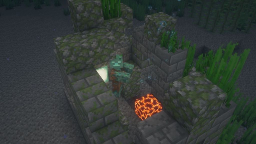 Loot Ocean Ruins to get Magma Blocks in Minecraft