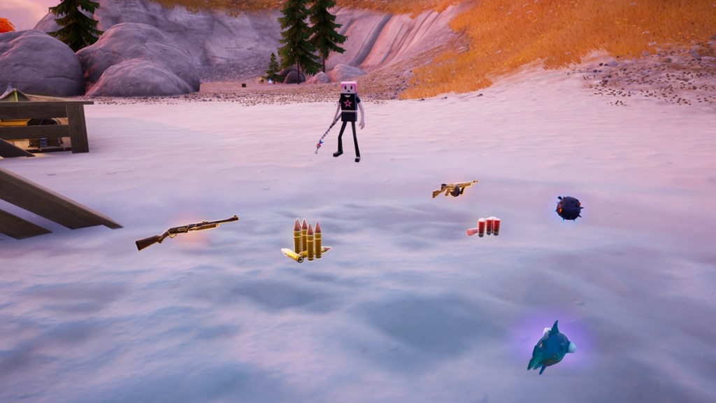 Loot from Golden Fishing Spot in Fortnite