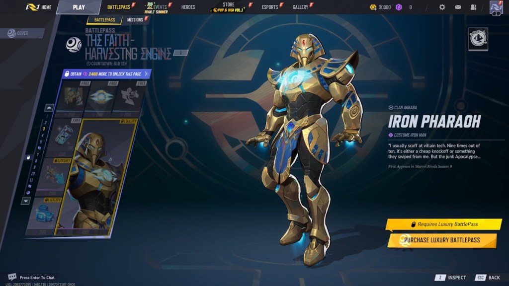 Marvel Rivals Season 9 Battle Pass Page 3 Rewards