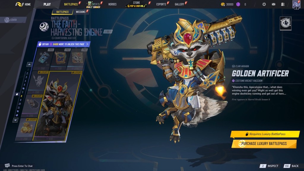 Marvel Rivals Season 9 Battle Pass Page 8 Rewards