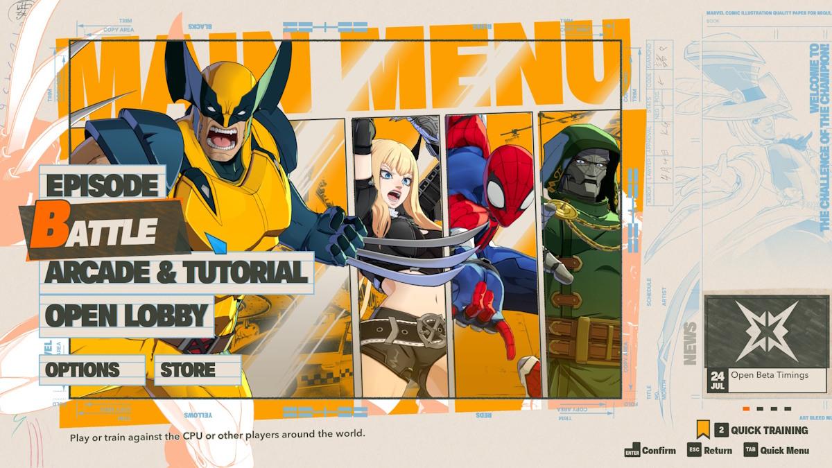 Modo batalla Marvel Tokon