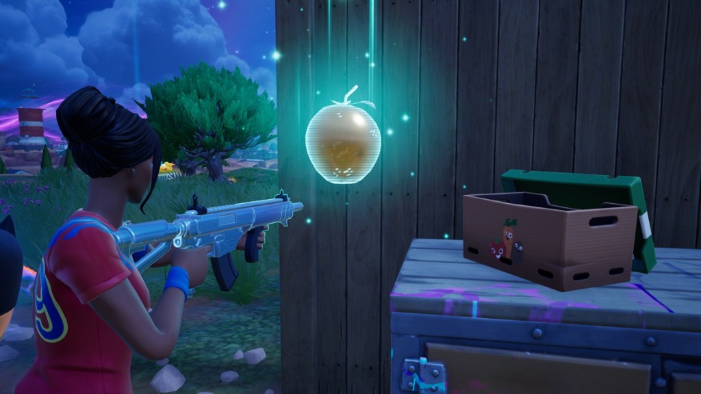 Opening Produce Box To Get The Golden Apple