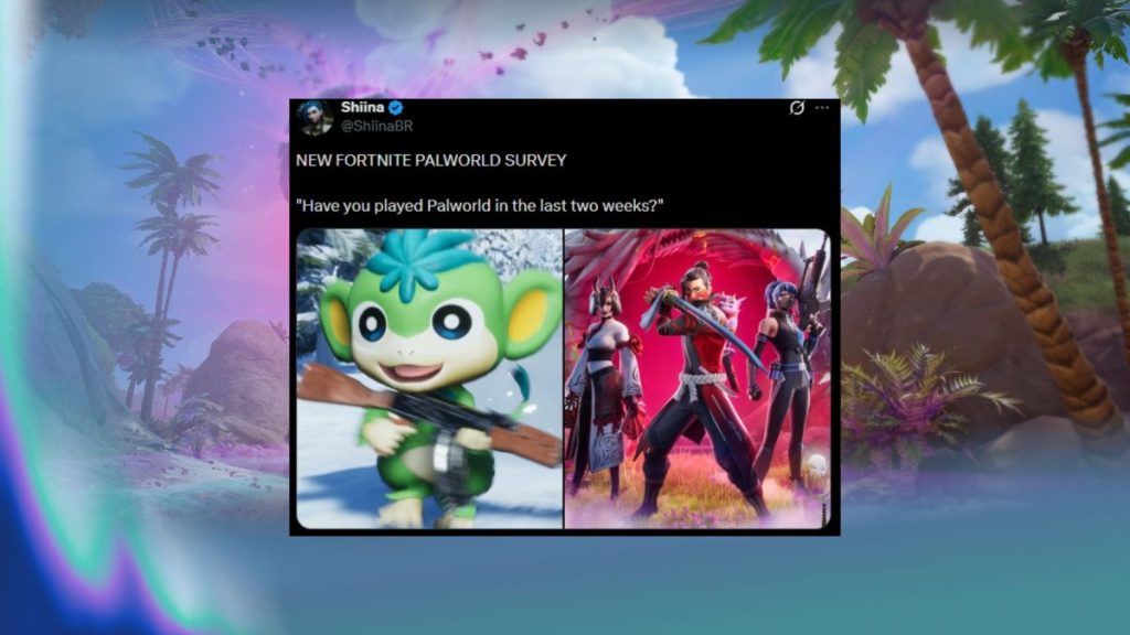 Shiina BR's Fortnite Palworld Collab Post