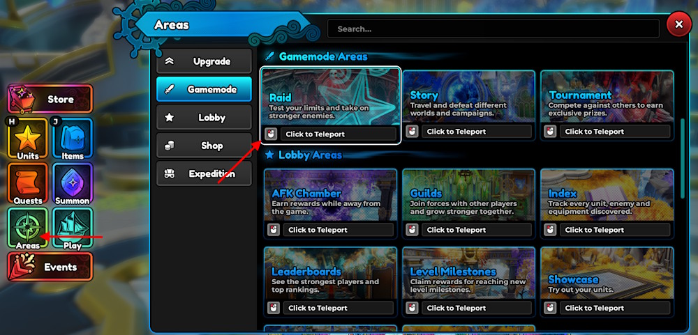 Play Raids in Anime Expeditions