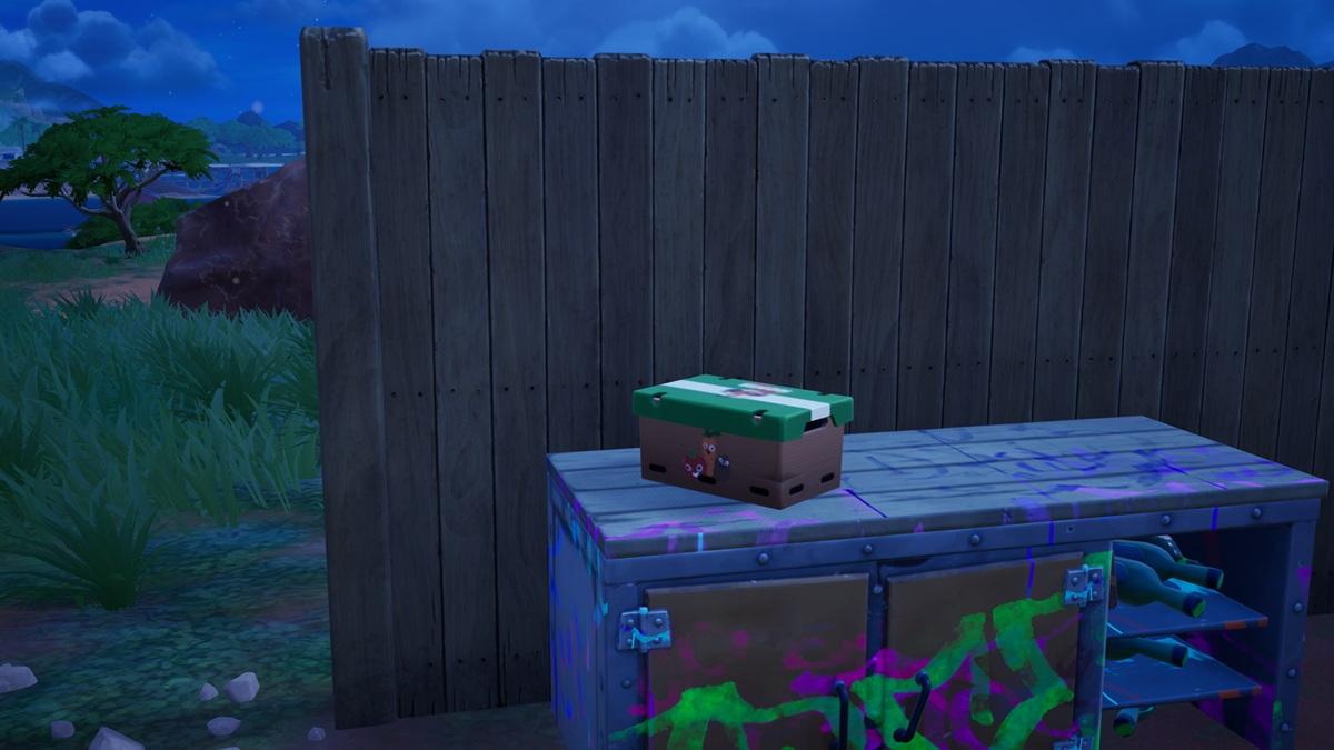 Caja de producción en la parte superior en Fortnite