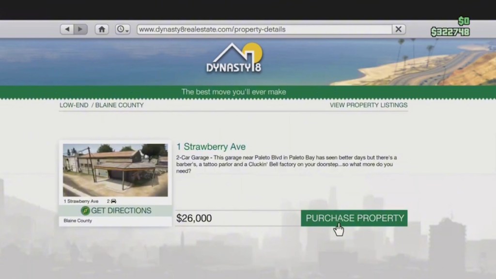 Purchasing property in GTA Online