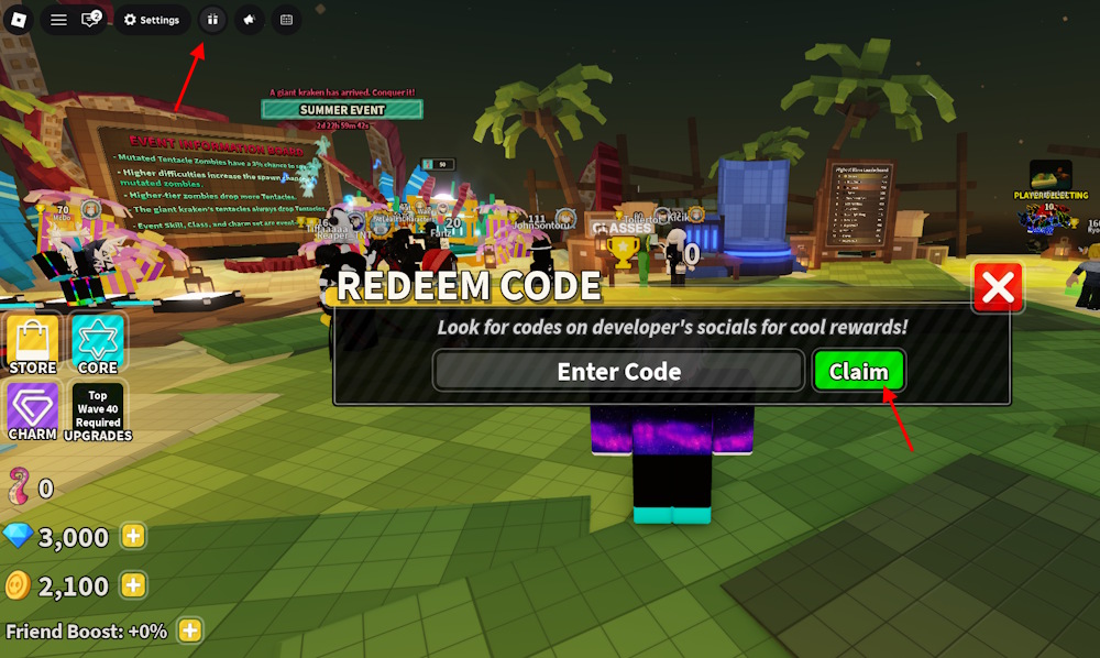 Redeem Zombie Island codes